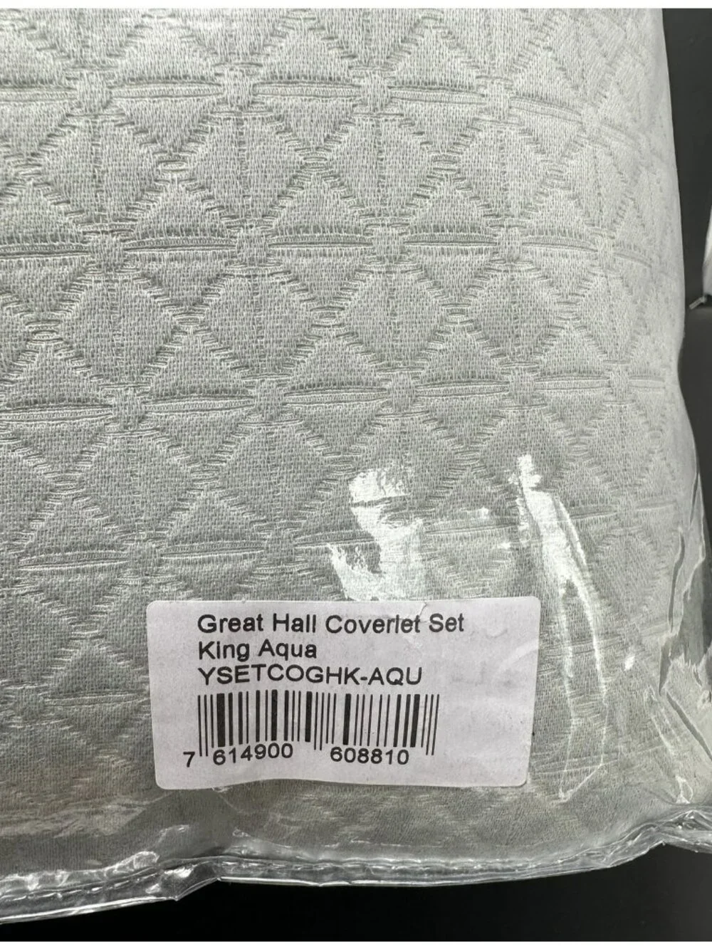 ANN GISH x THE MET GREAT HALL AQUA King 4 pc Coverlet Set w/3 Shams NEW $525